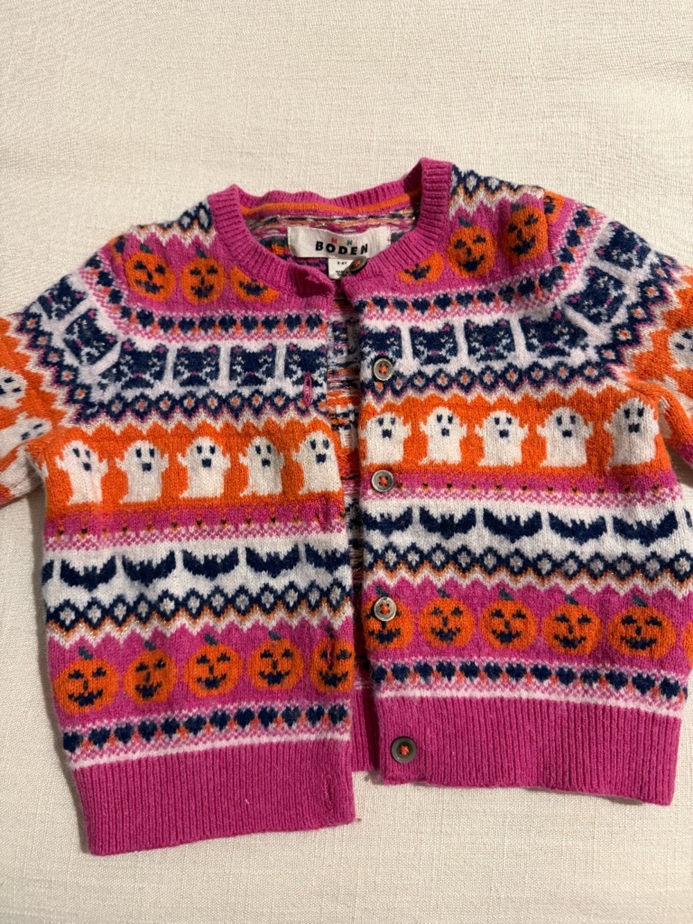 Mini Boden Halloween Cardigan